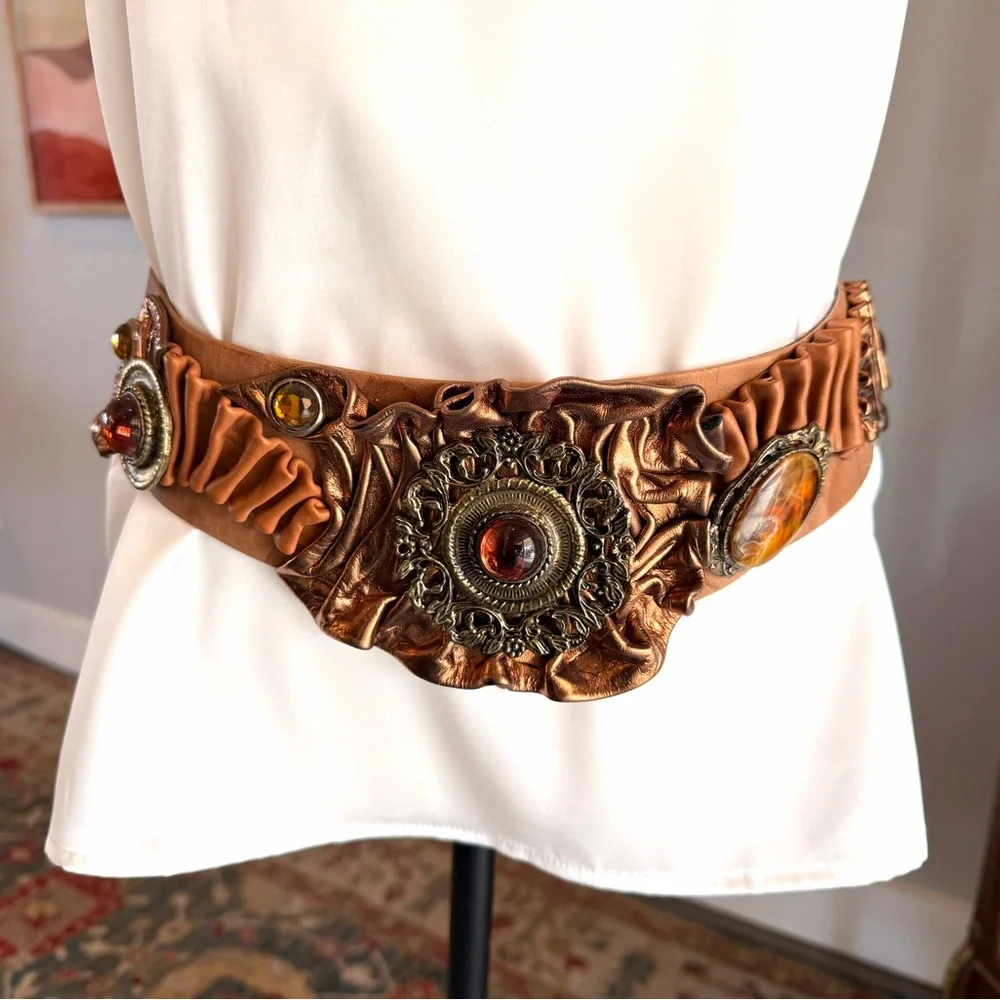 Vintage Leatherock Nina Arjani Leather Belt